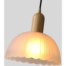 Shmshng - Mini Suspension en Cristal, Base E27, îlot de Cuisine, 9,8 Pouces, Verre Moderne, Hauteur réglable, luminaires Suspendus, Lampe pour