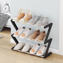 Shmshng - Petite étagère à chaussures à 3 étages- Petite étagère à chaussures - Rangement à chaussures stable et étroit- Organiseur de rangement pour