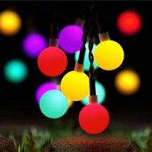 Chane lumineuse Chane lumineuse solaire à l'extérieur de 50 Globe led 7m avec 8 modes d'éclairage, ampoule déco étanche à l'intérieur et à