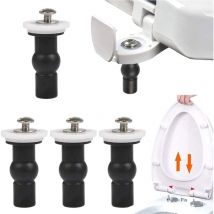 Shmshng - wc Siège Abattant wc Fixations Charnières, 4 Boulons à Expansion en Caoutchouc, Vis de Fixation wc en Acier Inoxydable, Fixation de