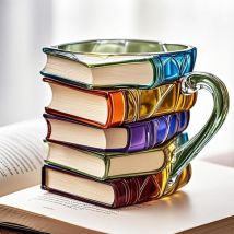 Kaffeebecher In Buchform, Stapelbarer 3d-dekorbecher Für Halloween Und Thanksgiving. Ideal Für Literaturliebhaber.