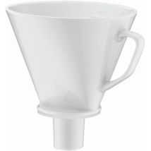 Kaffeefilter Porzellan weiß – für Isolierkannen und Papierfiltertüten Größe 4 – 164 mm hoch – 150 mm breit – 150 mm lang – 0,5 kg schwer