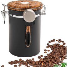 Kaffeekanister, 1,8 l luftdichter Kaffeekanister, Kaffeebohnenkanister aus Edelstahl, Aufbewahrung von Kaffeebohnen