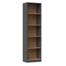 Topeshop - kaffi - Scandinavian style bookcase - 50x30x181 - 5 shelves - Bookcase