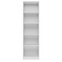 Hucoco - kaffi - Scandinavian style bookcase - 50x30x181 - 5 shelves - Bookcase