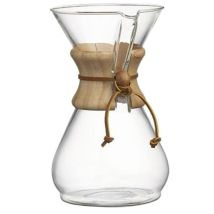 Cafetière Chemex Classic – Verre borosilicaté – 8 tasses – Matières