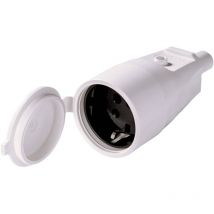 Kaiser - 552/gr Fiche électrique femelle avec terre pvc 250 v gris IP44