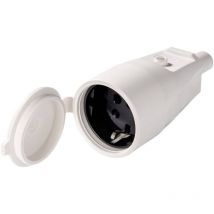 Kaiser 552/kws Fiche électrique femelle avec terre PVC 250 V blanc calcaire IP44