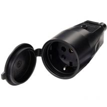 552/sw Presa di sicurezza pvc 250 v Nero IP44 - Kaiser