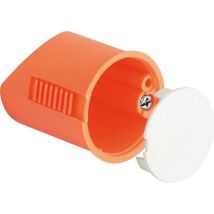 Kaiser Elektro Hohlwand Wandleuchten-Anschlussdose rund – Durchmesser 35 mm – Länge 45 mm – Tiefe 45 mm – IP3X – weiß