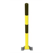 Potelet de délimitation en acier – 1000 mm – Acier galvanisé – Noir et jaune – KaiserKraft