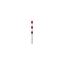 Schake - Poste barrera ø 76 mm blanco y rojo extraíble con 1