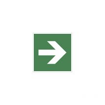 Salidas de emergencia dirección a seguir recta solo en