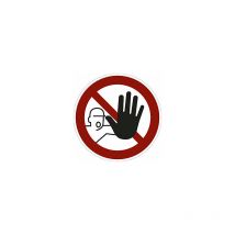 Señal de prohibición prohibido el acceso a personas no