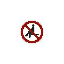 Hoffmann - Señal de prohibición prohibido sentarse ue 10 unid lámina