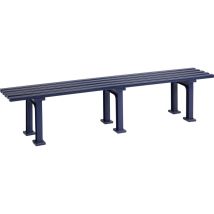 Banc sans dossier en plastique bleu acier – 2000 mm longueur – 370 mm profondeur – 415 mm hauteur – Banc de table