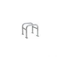 Parachoques para postes galvanizado H x A x P 600 x 620 x 620