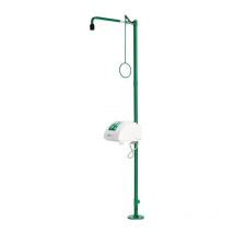 B-safety - Doccia di emergenza ClassicLine con due soffioni, montaggio a pavimento, attacco da 1/4 di pollice