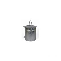 Renner - Cubo con tapa de bisagra de chapa de acero capacidad 40 l h