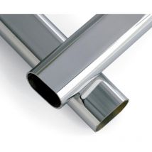 Mengual - Barre de Garde-Robe Ovale Kako Chrome Lisse 25X15 Barre 2Mts