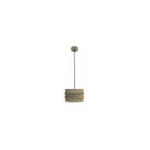 Kala Suspension 1xe27 Cuir/sac Regx30x30 Cm Avec Franges