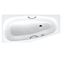 Kaldewei Advantage - Baignoire asymétrique Mini Star droite 831, 1570x750/500 mm, avec trous pour poignées, antidérapant sur