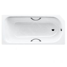 Kaldewei - Advantage - Baignoire rectangulaire Saniform V3 Star 332, 1600x700 mm, avec trous pour poignées, antidérapant sur