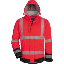 Gr .2xl (62/64) Kaleb Wattierte Warnschutz-softshelljacke Rot Kaleb High Vis