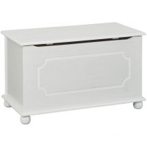 Altobuy - kalisha - Coffre à Jouets Bois Massif Vernis Blanc