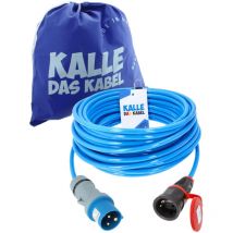 Kalle Adapterkabel Cee 230v 16a 2,5mm² Auf Schuko Extreme Blau Ip44 25 Meter