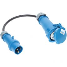 Kalle Adapterkabel cee 230V 16A 2,5mm² auf cee 230V 32A IP44 0,5 Meter