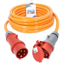 Kalle Verlängerungskabel Cee 400v 32a 6,0mm² Phasenwender Extreme Signal Orange Ip44 40 Meter