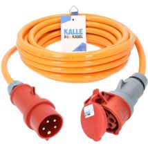 Kalle Verlängerungskabel Cee 400v 32a 4,0mm² Phasenwender Extreme Signal Orange Ip44 15 Meter