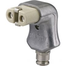840014 Warmgeräte-Steckverbinder 344 Buchse, gewinkelt Gesamtpolzahl: 2 + pe 16 a Aluminium - Kalthoff