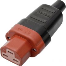 444002 Warmgeräte-Steckverbinder 444 Gesamtpolzahl: 2 + pe 16 a Schwarz, Rot 1 St. - Kalthoff