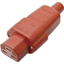 444001 Warmgeräte-Steckverbinder 444 Buchse, gerade Gesamtpolzahl: 2 + pe 16 a Rot 1 St. - Kalthoff