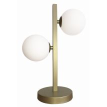 Lampe De Bureau Kama Laiton/verre 2xg9 28w Candellux