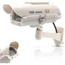 Sunxury - Kamera-Attrappe für den Außenbereich – Gefälschte Überwachungskamera mit blinkender led – Solarpanel – für den Außen- und Innenbereich –