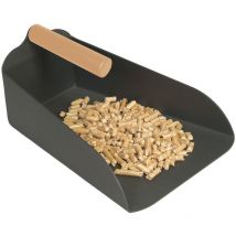 Lienbacher - Pelletsschaufel Schaufel anthrazit beschichtet Griffe Buche Länge 23cm