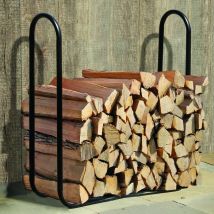 ShelterLogic Metall Kaminholzregal schwarz 122 x 25 x 104 cm (L x B x H)