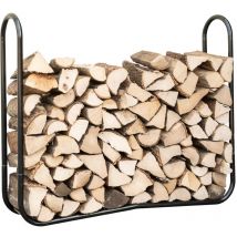 Stahl Kaminholzregal Schwarz 25x122x104 cm - Shelterlogic