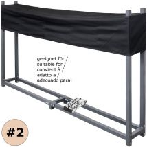 V2aox - Kaminholzregal Regal Aufbewahrung für Kaminholz Brennholz Holzunterstand Kaminholzständer mit Abdeckung 3 Größen in Anthrazit