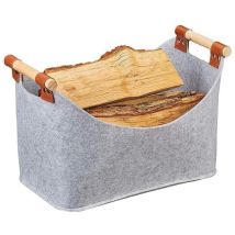 Kaminholztasche Aus Filz, Kaminholztasche Für Kamin, Faltbarer Kaminholzkorb Mit Verstärkten Griffen, Mehrzwecktasche, Tragetasche Aus Segeltuch Für 