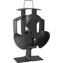 Wiltec - Kaminofenventilator mit 3 Blätterm 50 bis 300°C, Ofenventilator ohne Strom, Kaminventilator für eine effiziente und umweltfreundliche