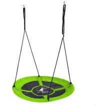Kangui - Balançoire ronde nid d'oiseau rond Ø100cm - Vert - Charge 150kg maxi