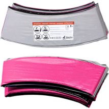 Kangui - Coussin de protection trampoline ø 430 cm - Rose et Gris