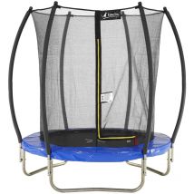 Kangui - Trampoline de jardin rond Ø180cm avec filet de sécurité intérieur- Bleu - fpr 180