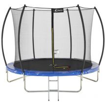 Kangui - Trampoline rond Ø300cm avec filet de sécurité et échelle - Bleu - fpr 300