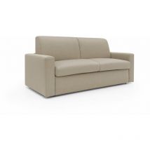 Divani.store - Kansas Canapé lit convertible h20 cm en tissu imperméable T13 212 cm (mat. 160x197) beige
