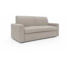 Divani.store - Kansas Canapé lit convertible h20 cm en tissu imperméable T13 212 cm (mat. 160x197) creme